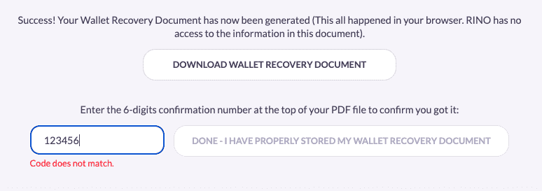 walet recovery document